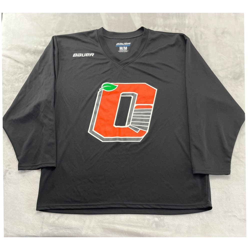 Bauer Team Senior Hockey Jersey Mens Medium Black Graphic Athletic Long Sleeve